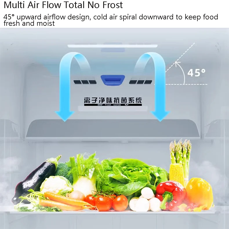 600L Side By Side Refrigerator Inverter System Total No Frost Ultra-thin Design