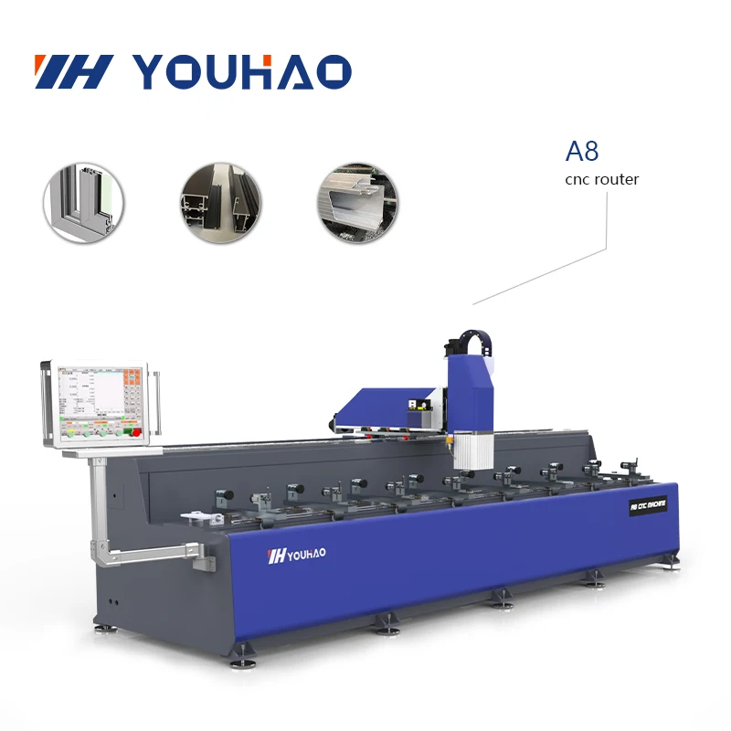YOUHAOCNC Aluminum CNC Drilling and Milling Machine Windows and Doors Making Machine Auto Tool Change CNC Milling Machine 3Axis