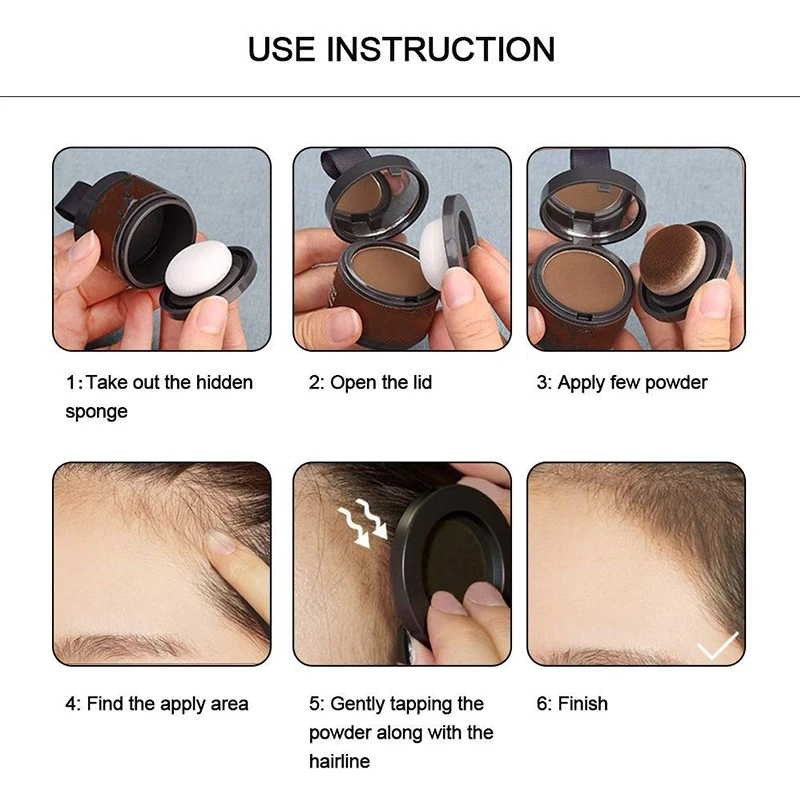 14 Color Waterproof Temporary Hair Root Touch Up Hairline Powder For Women Hairline Shadow Powder