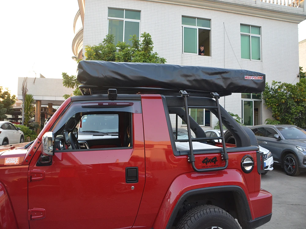 Hot Sale Camping 270 Degree Fan Shaped Umbrella Aluminium Alloy Fox Wing Awning Car Side 270 Awning With Support Legs