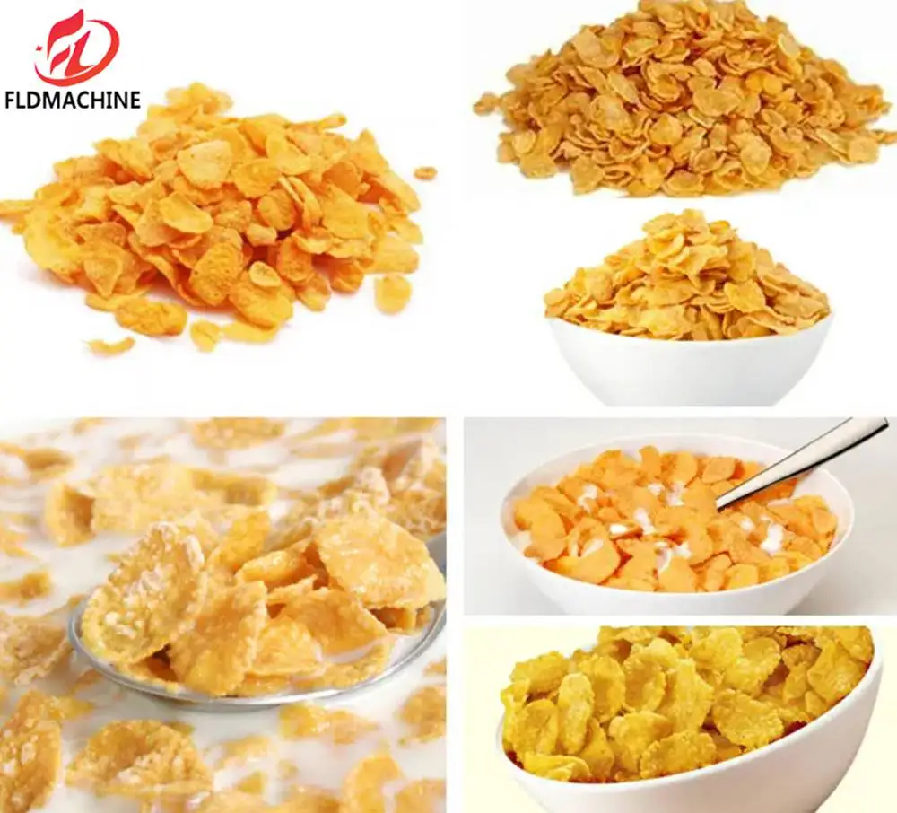 Chocos Sweet  Breakfast Cereal Corn flakes food manufacturing plant production Line machine