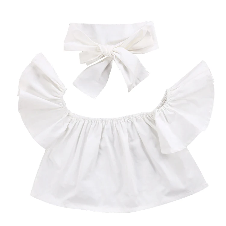 Bulk wholesale girls boutique clothing new arrivals crop top sport pants baby suits