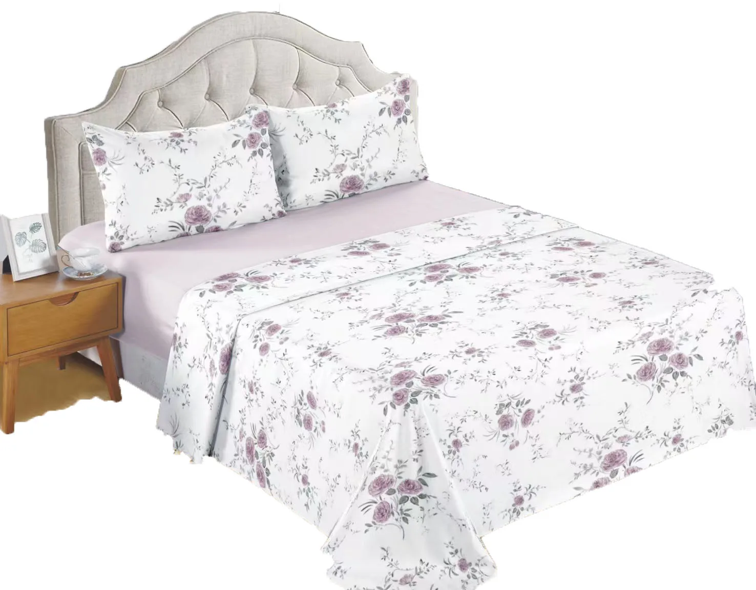 Luxury Printing Microfiber linen Bedding Sets for home