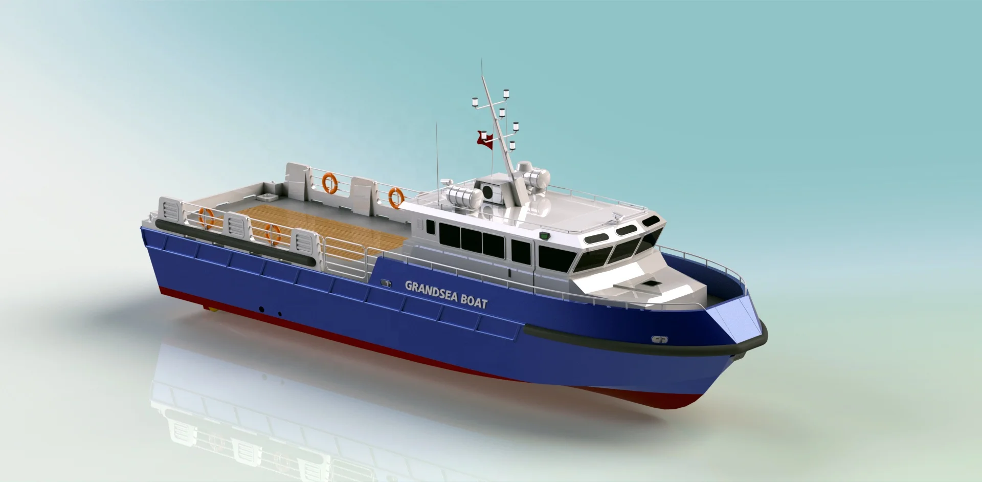  Морской Алюминиевый морской скоростной лодка Grandsea 22 м для продажи в