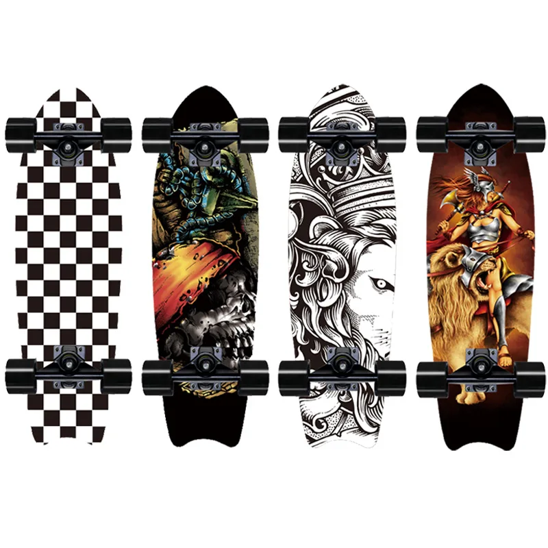 shop for art deck complete wall mount surf cruiser skateboard for adults