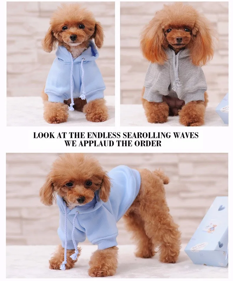Good quality Solid Color Pet Dog Fleece Sweater for Dogs Warm Clothes Dog Cool Hoodie