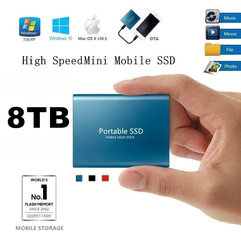 4 ТБ жесткий диск 1 Тб внешний портативный SSD Внешний жесткий диск 2 Тб внешний жесткий диск