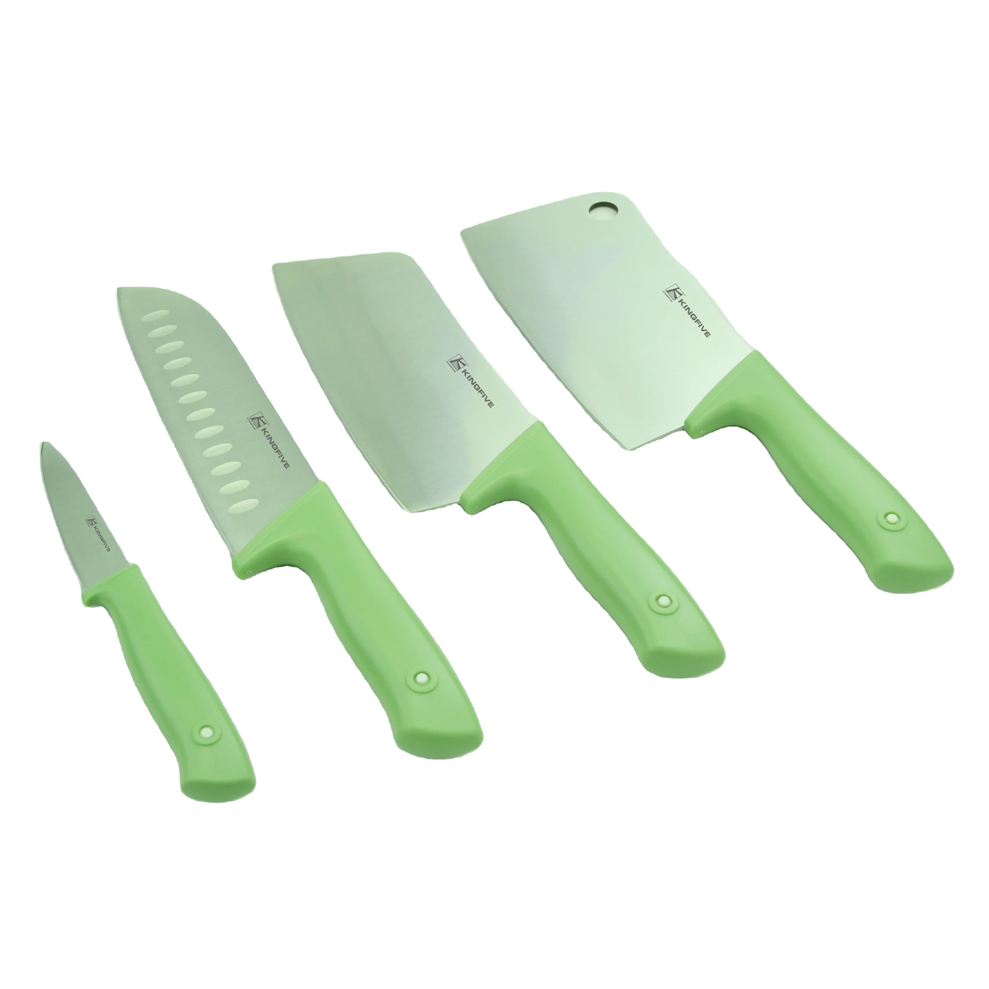 Professional 6 Pieces Chef Kitchen Knives Set Stainless Steel PP Handle Kitchen Knife Set With Knife Holder