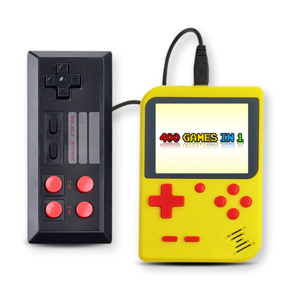 Amazon Hot Selling 2 Gamepads 2.8 Inches 8 Bit Retro Video Game Console Handheld Video Player With 2 Gamepads
