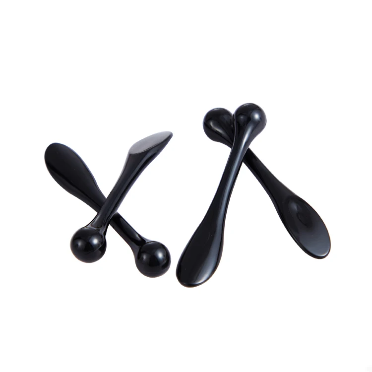 Оптовая продажа, черная прозрачная белая Косметическая шпатель, пластиковая ложка для крема для ухода за кожей