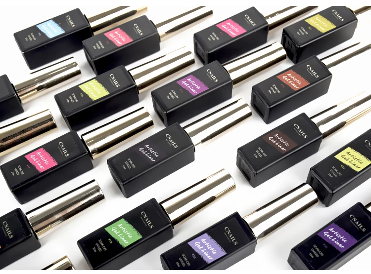 Deroi 36 colors painting liners gel UV nail gel paint Private Label kit Liner gel polish nails art