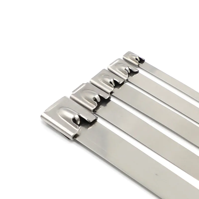 YTST001 packing cable tie 7.9mm ss cable ties stainless steel zip tie clamp