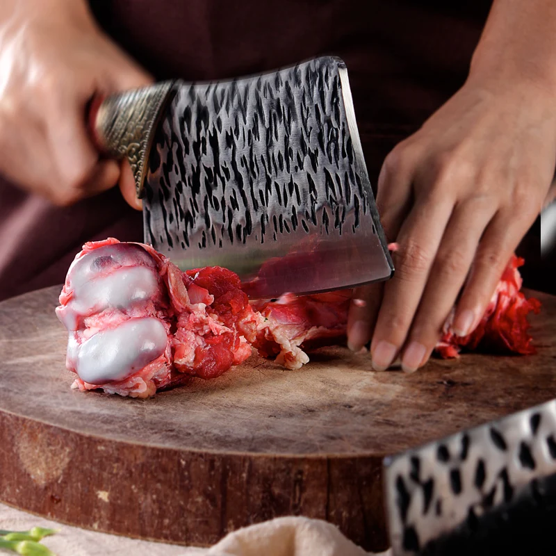 Hot Sales Butcher Forged Knife Japanese Cleaver Slaughter Knife Boning Meat Handmade Serbian Chopper Knife