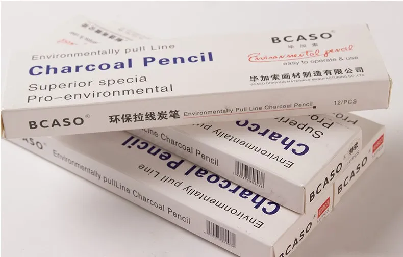 Environmentally Pull Line Charcoal Pencil 12 Pieces Soft Medium And Hard Sketching Drawing Pen Set For Artist