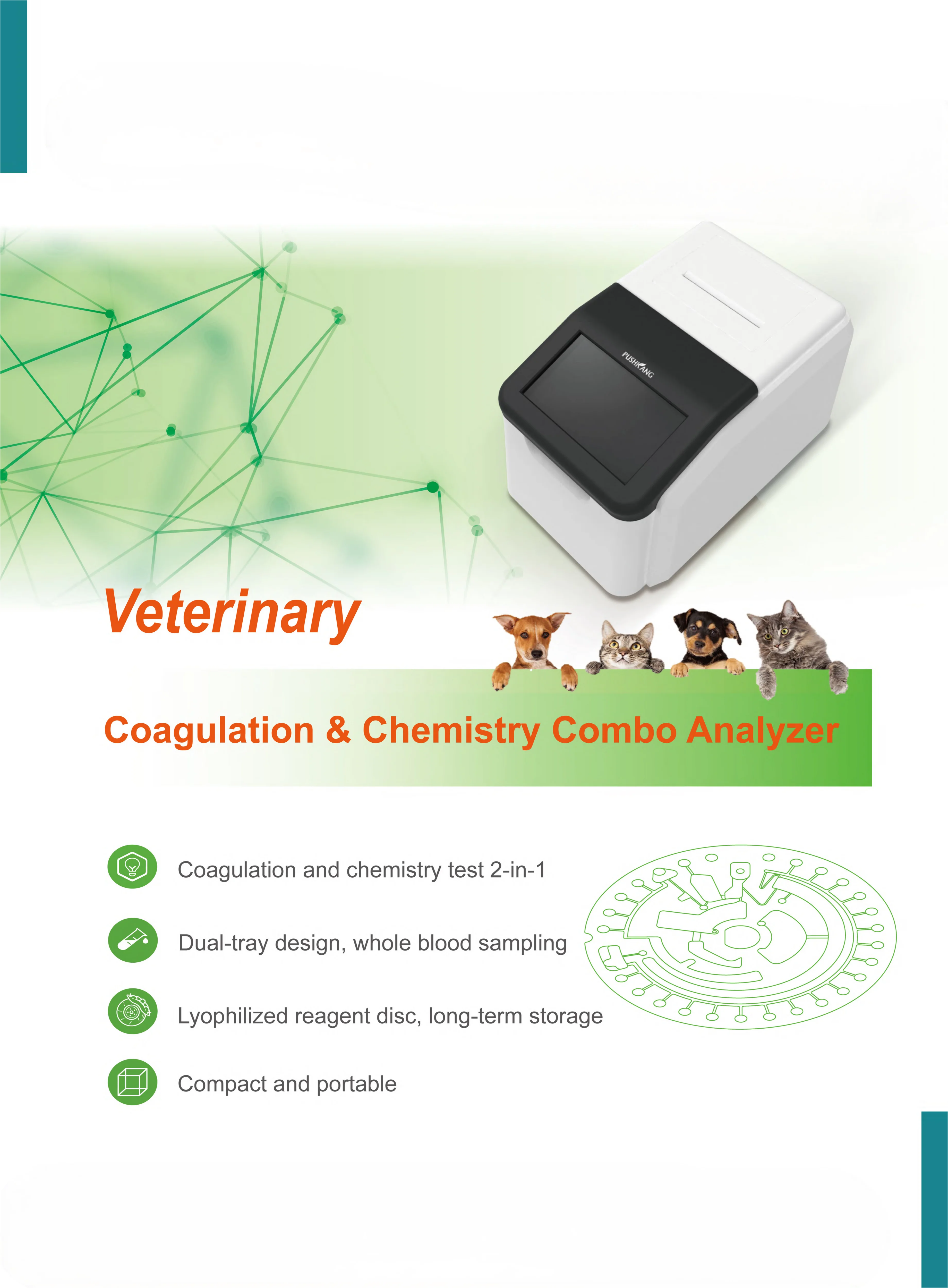 Veterinary Coagulation And Chemistry Combo Analyzer