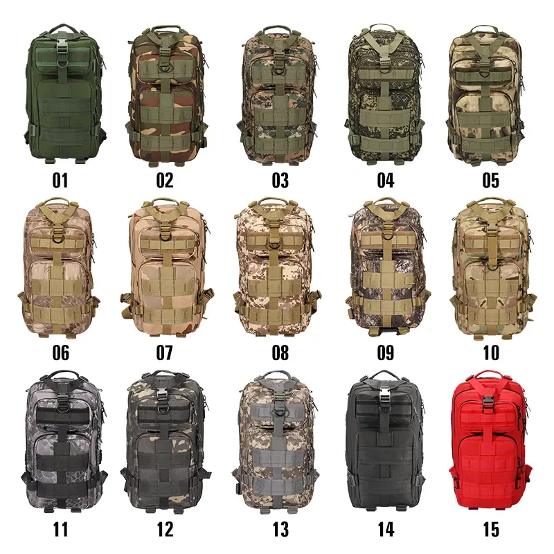 YAKEDA Training Backpack Wholesale Camo 25L Waterproof Small Outdoor Hiking Travel Bags Molle Tactical Backpack 3P Bag