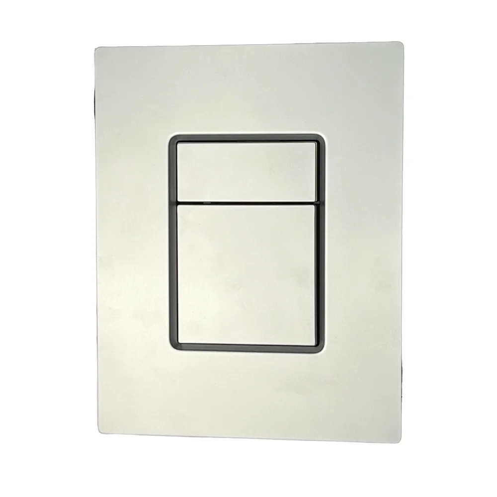 ABS flush plate for dual flush buttons, square design, flush plate fittings for toilet tank buttons