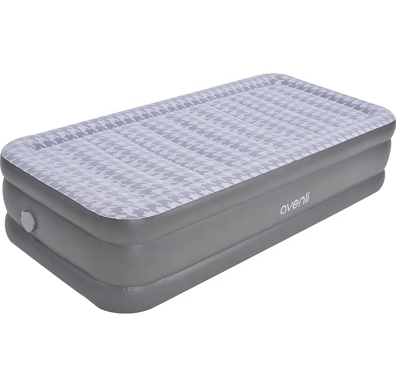 Avenli Wholesale Customized Logo PVC King Size Air Bed Mattress Inflatable Twin Size airbed With Built-in Electric Pump