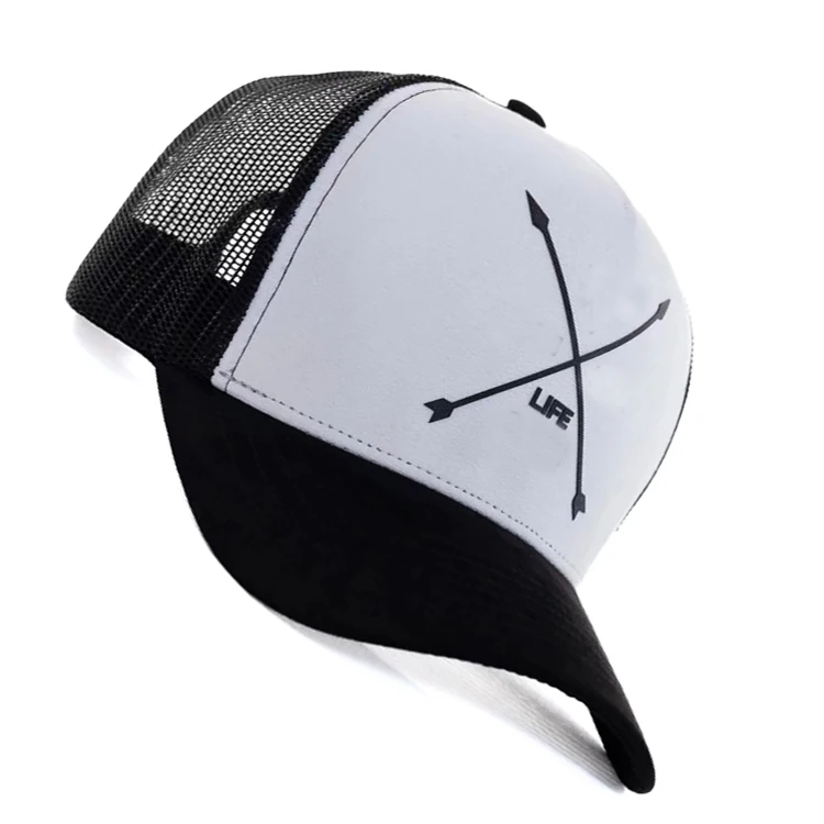 Wholesale Custom PVC Patch Low MOQ 5 Panel  Curved Brim Foam And Mesh Trucker Cap Hat