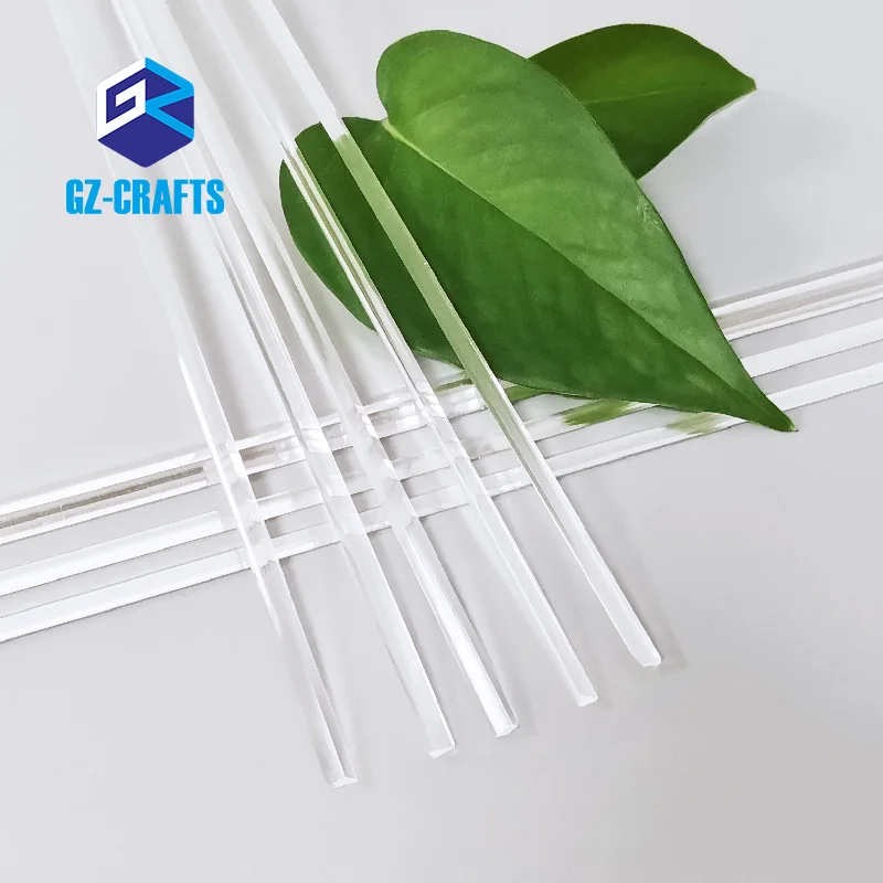 Transparent Solid Acrylic Triangle Stick Clear Acrylic Triangle Rod
