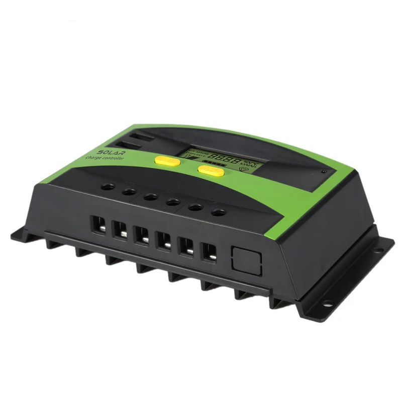 12V/24V/48V Auto 10A-60A MPPT/PWM 2 USB Intelligent Charge Controller Solar Household