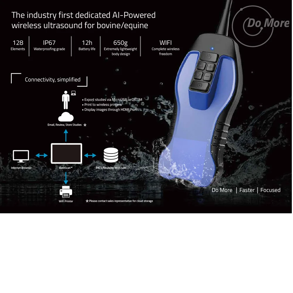 Bovine pig Veterinary ultrasonido dog ecografo pet medical equipment vet Wireless Ultrasound Scanner machine probe