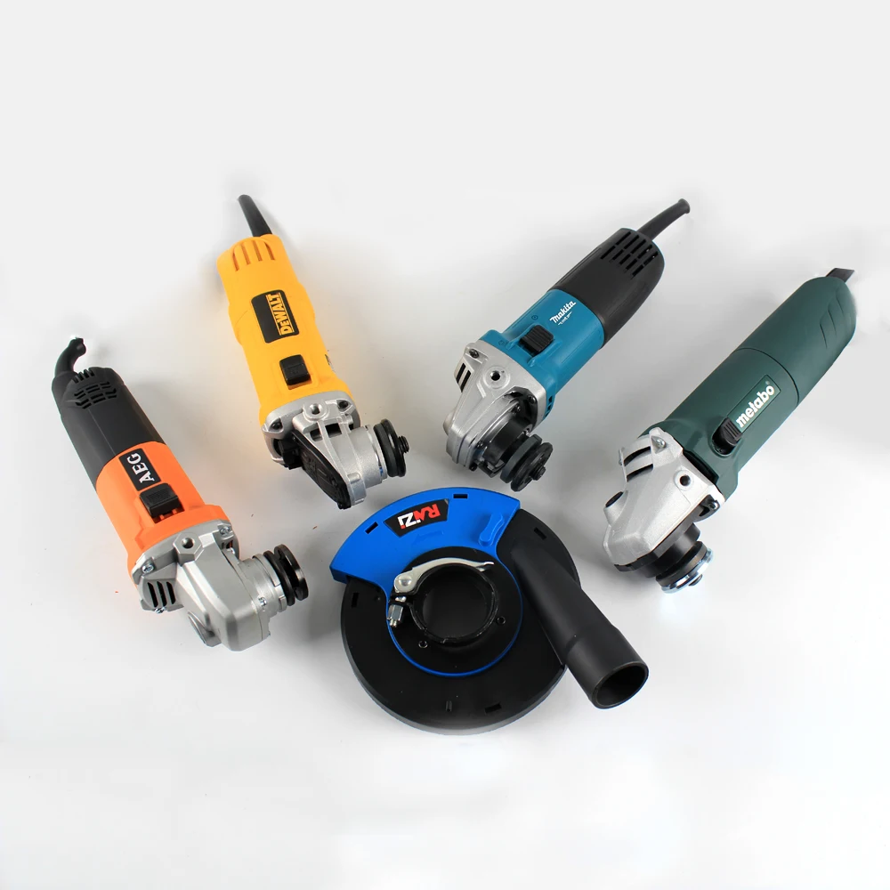 Raizi 5 inch grinder dust shroud assembly with concrete grinding wheel
