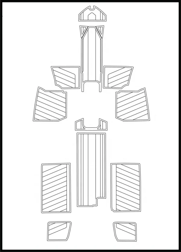 anti slip durable non toxic Custom boat yacht flooring material marine eva foam  For SeaRay 200