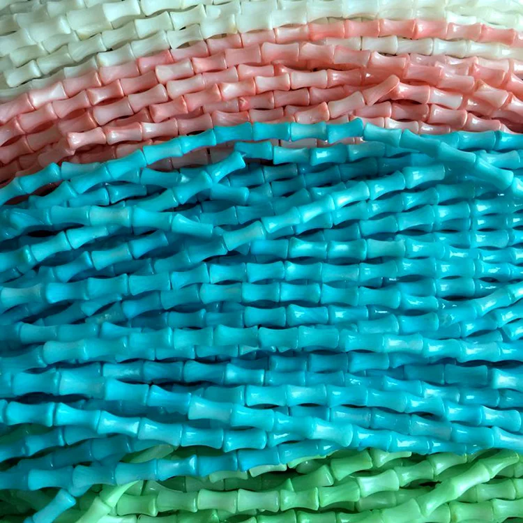 SP4046 White Mother of Pearl Tube beads,MOP shell column cylinder beads