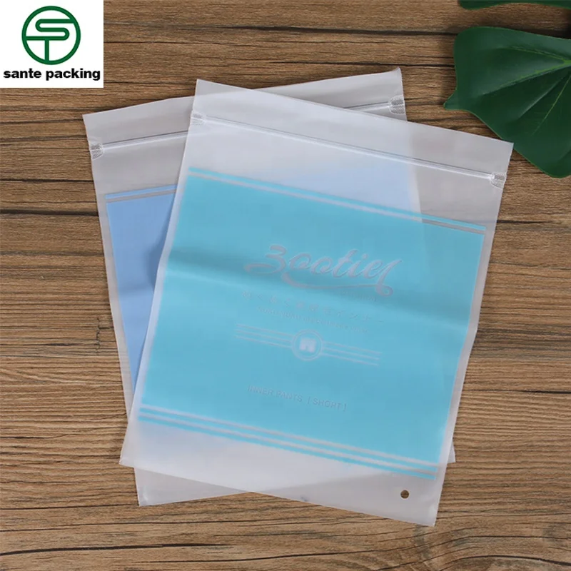 Wholesale price custom high quality garment packaging zipper bag resealable bag