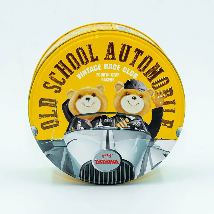 
Custom Food Grade Round Cookie Tin Can 