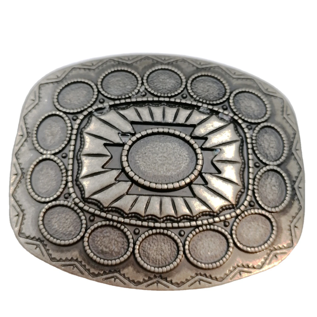 Wholesale Western Oversize Belt Buckle 40mm Hebilla de Metal Custom Brand Logo Cowboy Buckle