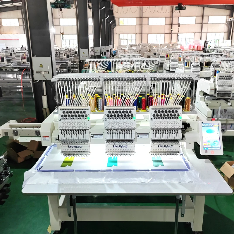 Thick frame high quality cap flat logo embroidery equipment dahao computer computerized 3 heads embroidery machine