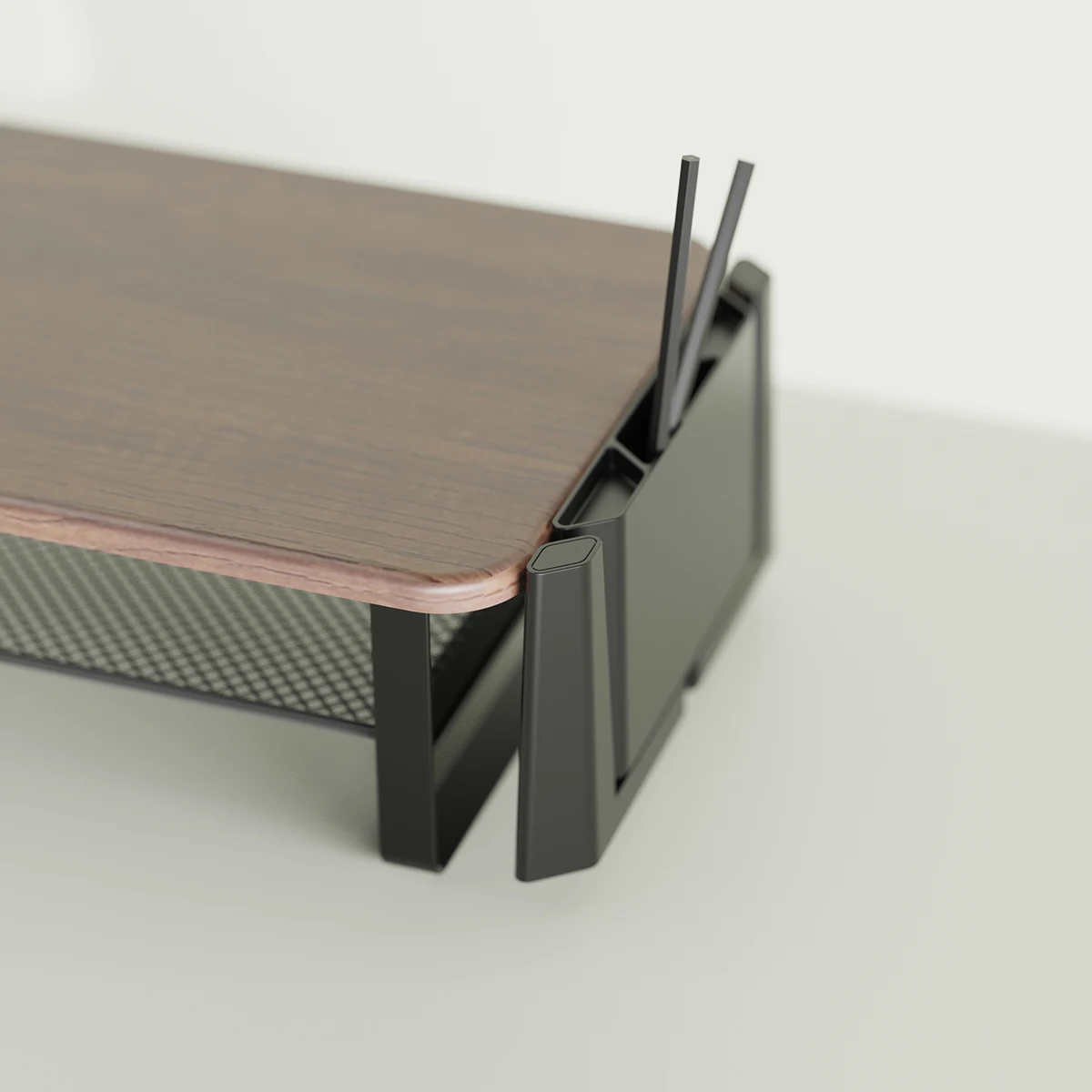 Hot Selling Wood Extended Dual Screen Desktop gaming computer monitor stand riser With vertical laptop stand