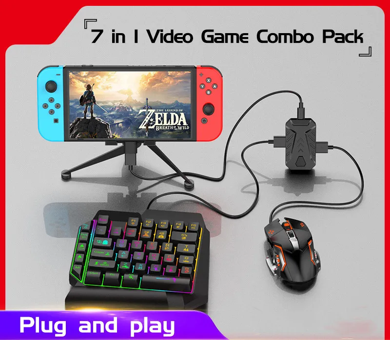 Mix Master 7 in 1 video game consoles with super console x stick gaming one-handed keyboard