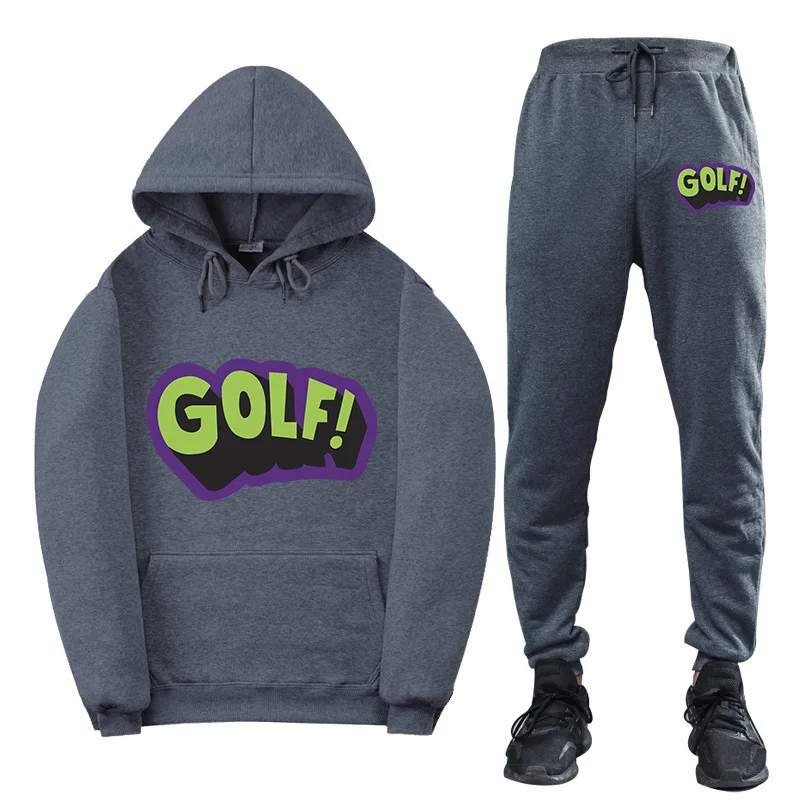 Custom Logo Plain Hoodies and Pants 2 Piece Set Sports Sweatsuit Men Set Tracksuit Man Dickie Suits for Men
