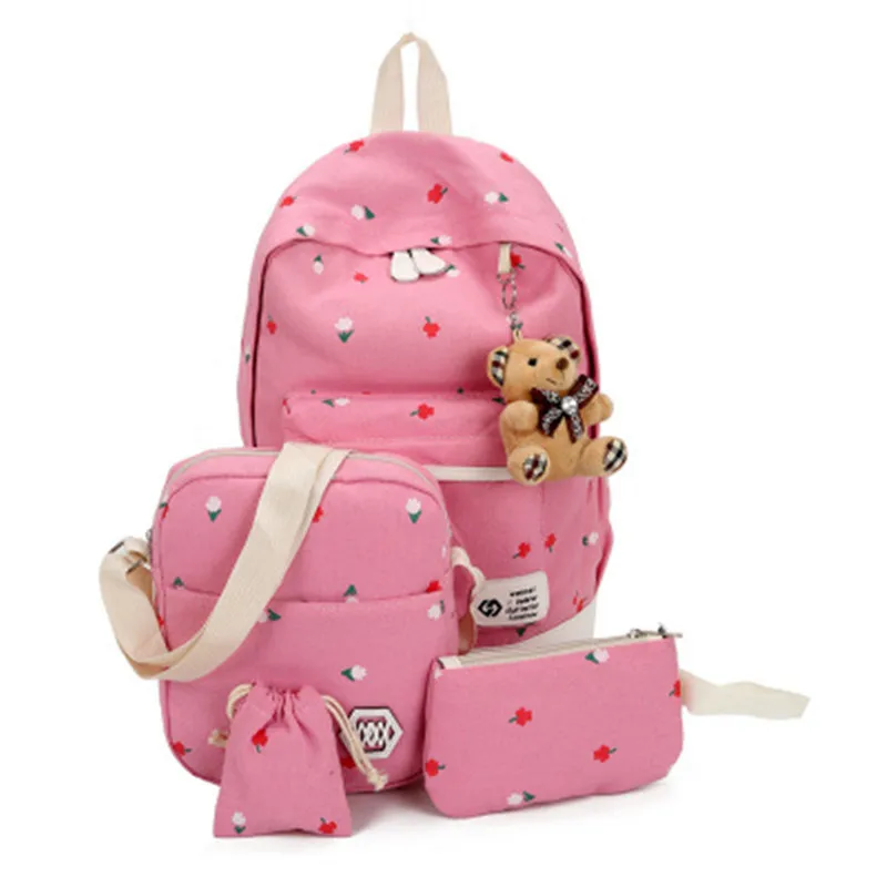 2020 Wholesale Students Girl Bag Sets Custom Print Fashion Ladies Women Backpacks Design Kids School Backpack for Children