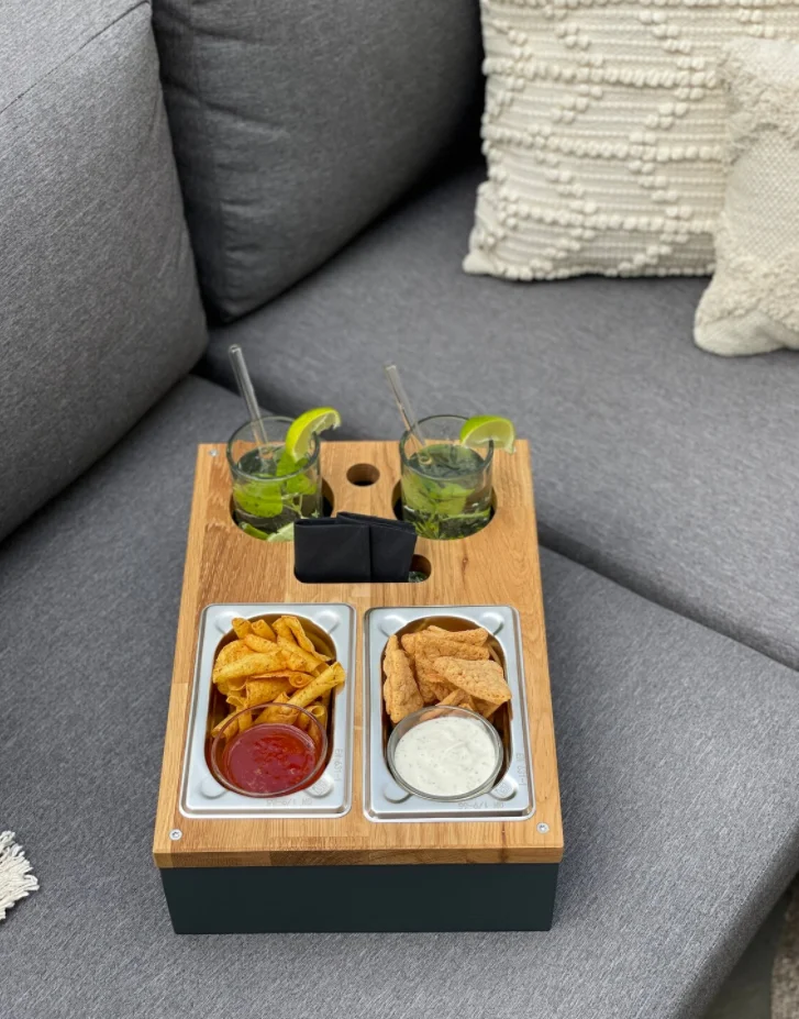 Snack Bowls Tray Caddy  Sofa Organizer Couch Console  Snack Caddy Couch  Couch Cup Holder Tray