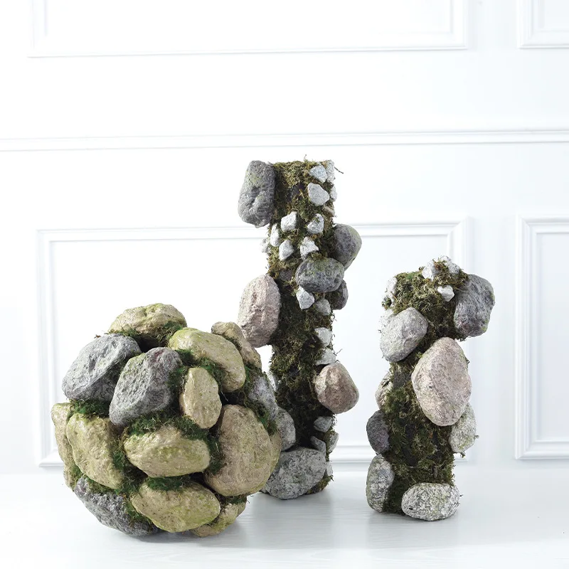 Shininglife Wholesale Artificial Moss Stone decoration for home