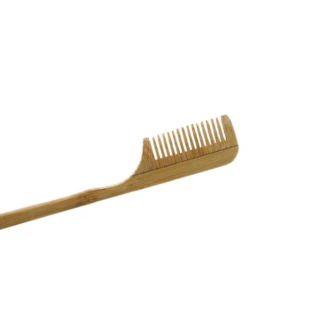 Amazon hot selling Durable Wooden Bamboo Beauty Double Side Brush Custom Logo Vegan Eyebrow
