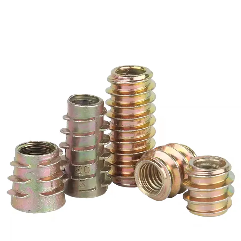M6 M8 M10 Steel Galvanized Furniture Wood Threaded Bushing D Insert Nuts