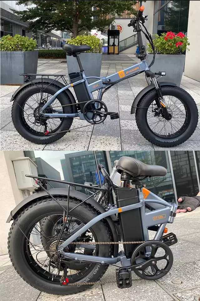 Excider XT500 Folding Mountain Bike 48V 20 Inches Fat Tire E bike with 13AH Battery and 500W Motor 60 KM Snow Electric Bicycle