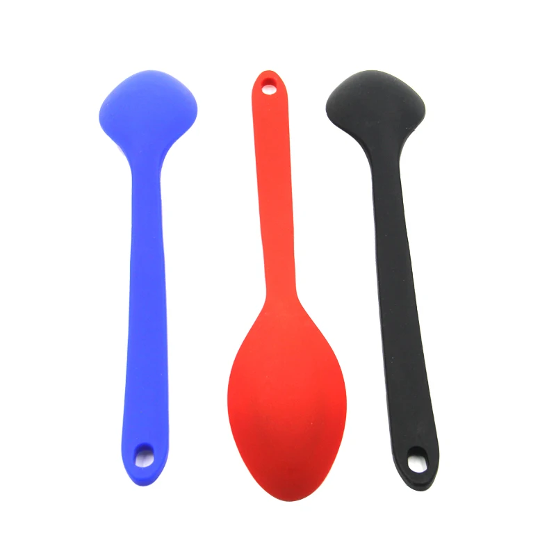Kitchen Accessories Non Stick Silicone Soup Ladle One Piece Design Heat-Resistant Spoons