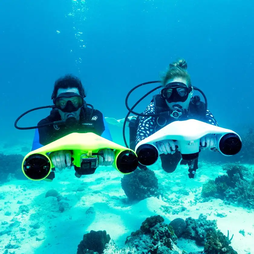 
Factory Directly Dual 500W Asiwo Turbo Sea Scooter Underwater booster with Camera Mount for Diving 