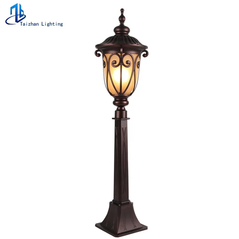 European style garden lamp modern bronze aluminium path light outdoor waterproof electric lawn lights led lighting landscape