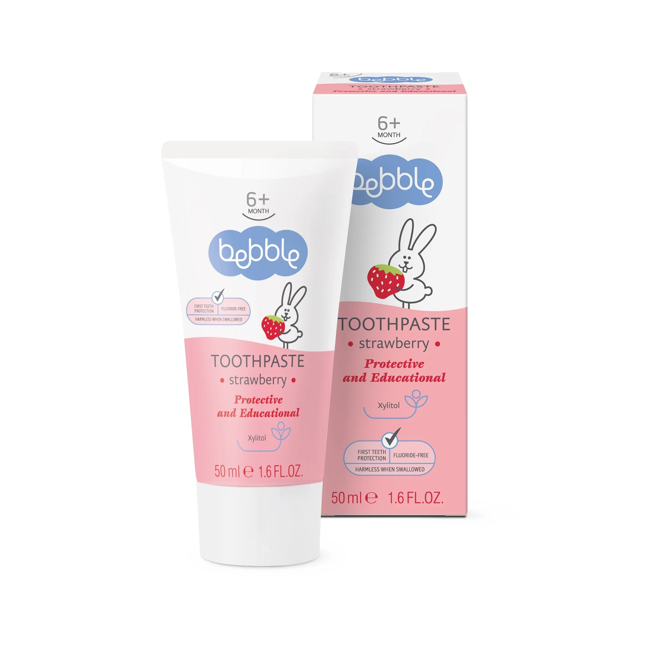
Kids Toothpaste STRAWBERRY Smell Bebble (6 months +) 50 ml 