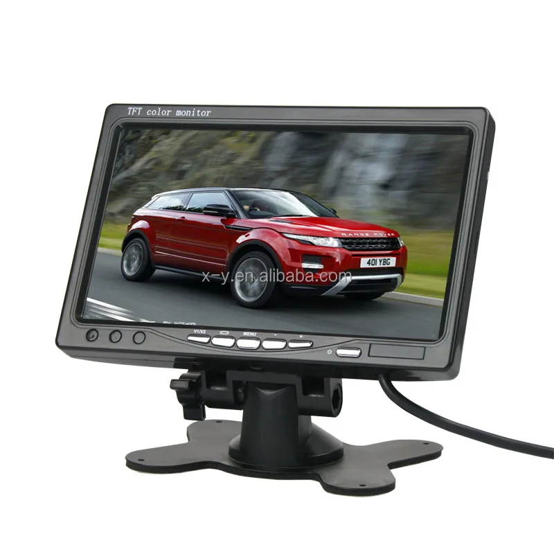Car 7 Inch Monitor Display 12V-24V 7 inch TFT LCD Color HD Screen for Auto CCTV Reverse Rear View Backup Camera Stand or Shell