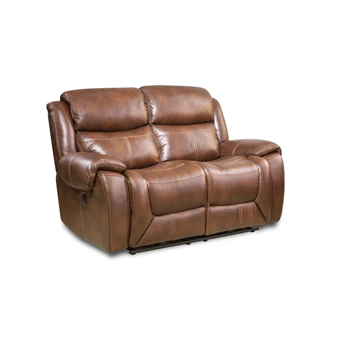 Living room genuine leather relax sofa set recliner