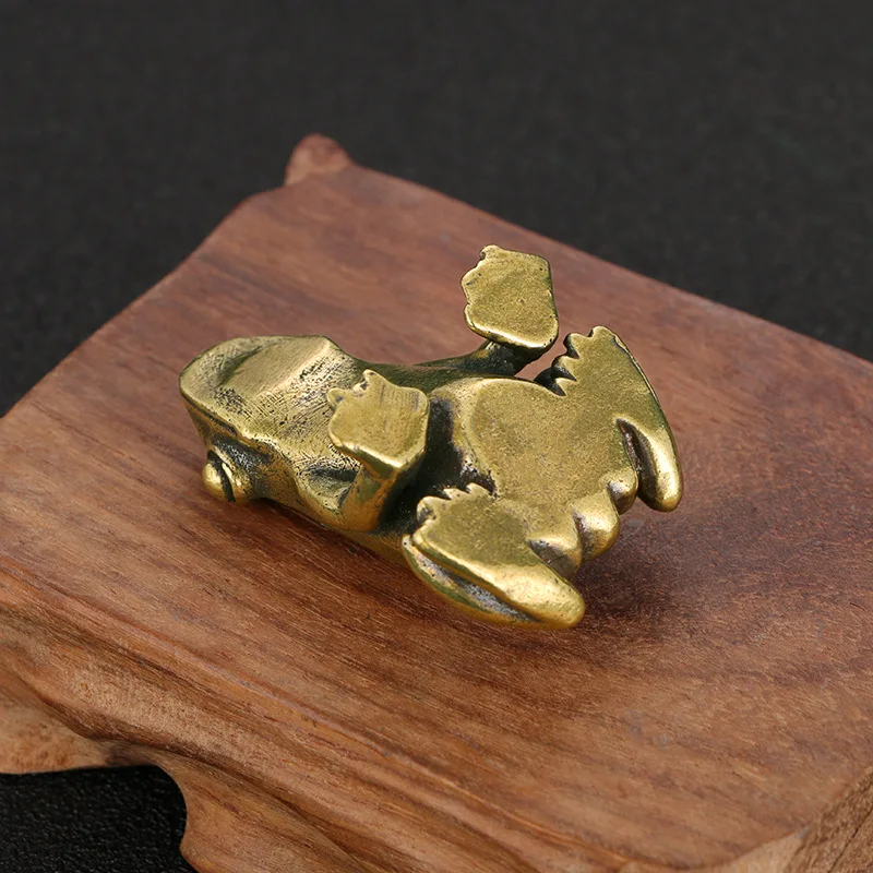 Antique copper made old frog bronze ornaments toad decoration brass cast ornament