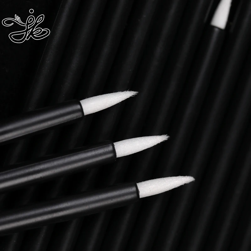 Nylon Liner Custom Logo Wand Applicator Tip Gel Elbowed Lip Disposable Eyeliner Brush